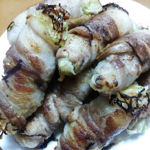 春キャベツで豚肉ロール巻焼き